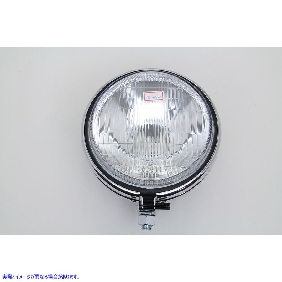 33-0233 レプリカ 5-3/4 インチ ラウンド ブラック ヘッドランプ 取寄せ Vツイン Replica 5-3/4 inch Round Black Headlamp (検