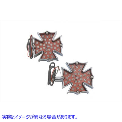 33-0269 ファイヤーマンクロスウインカーセットのみ 取寄せ Vツイン Fireman Cross Turn Signal Set Only (検索用／