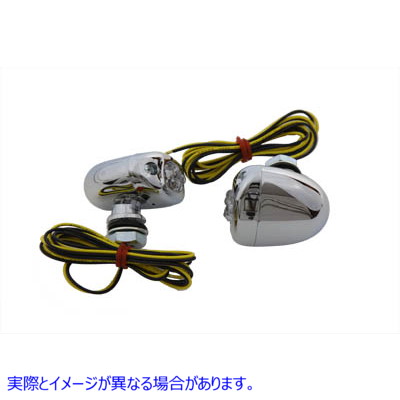 33-0271 LED アンバーマーカーランプセット、センターマウント 取寄せ Vツイン LED Amber Marker Lamp Set Center Mount (検索用