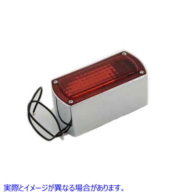 33-0310 クロームダイキャストボックススタイルテールランプ 取寄せ Vツイン Chrome Die Cast Box Style Tail Lamp (検索用／