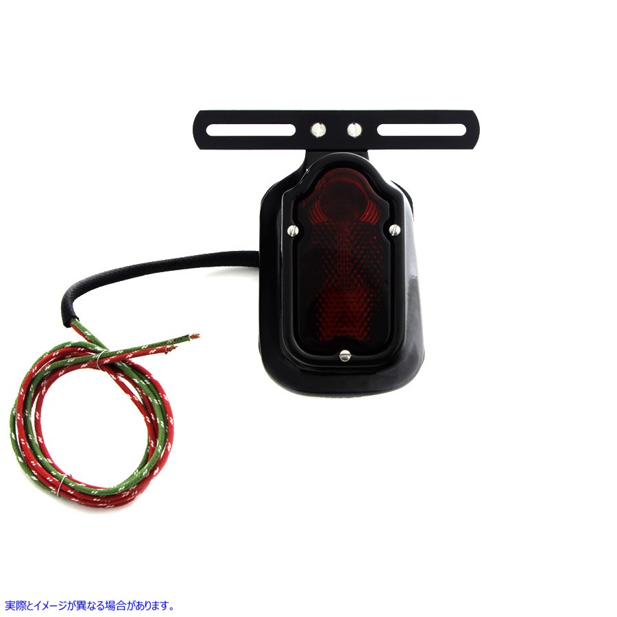 33-0328 レプリカブラックトゥームストーンテールランプ 取寄せ Vツイン Replica Black Tombstone Tail Lamp (検索用／