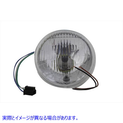 33-0340 Bates 5-3/4 インチ ラウンド ヘッドランプ ユニット 取寄せ Vツイン Bates 5-3/4 inch Round Headlamp Unit (検索用／