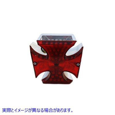 33-0343 クロームマルタLEDテールランプ 取寄せ Vツイン Chrome Maltese LED Tail Lamp (検索用／