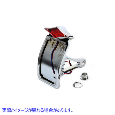 33-0350 クロームダイヤモンド LED 縦型テールランプ アセンブリ 取寄せ Vツイン Chrome Diamond LED Vertical Tail Lamp Assemb