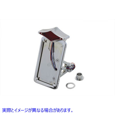 33-0351 クロームダイヤモンド LED 縦型テールランプ アセンブリ 取寄せ Vツイン Chrome Diamond LED Vertical Tail Lamp Assemb