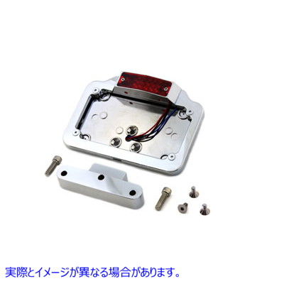33-0388 クロームテールランプ＆ナンバープレートホルダー プレーンスタイル 取寄せ Vツイン Chrome Tail Lamp and License Plat