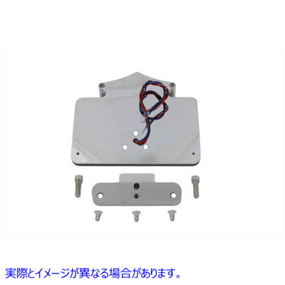 33-0389 テールランプとナンバープレートホルダークローム 取寄せ Vツイン Tail Lamp and License Plate Holder Chrome (検索用