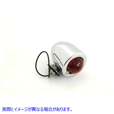 33-0401 クローム ブレット マーカー ランプ レッド シングル フィラメント 取寄せ Vツイン Chrome Bullet Marker Lamp Red Sing