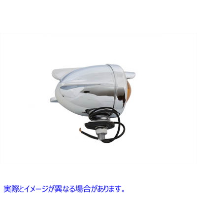 33-0413 ボンバー マーカー ランプ アンバー 3 フィン デザイン 取寄せ Vツイン Bomber Marker Lamp Amber 3 Fin Design (検索用