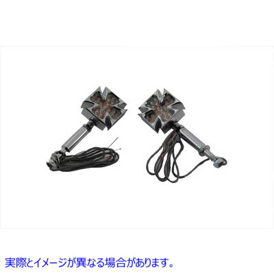 33-0480 マルタレッドLEDウインカーセット 取寄せ Vツイン Maltese Red LED Turn Signal Set (検索用／