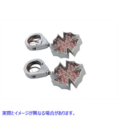 33-0485 ファイヤーマン クロスターンシグナルセット 41mm クランプキット付き 取寄せ Vツイン Fireman Cross Turn Signal Set w