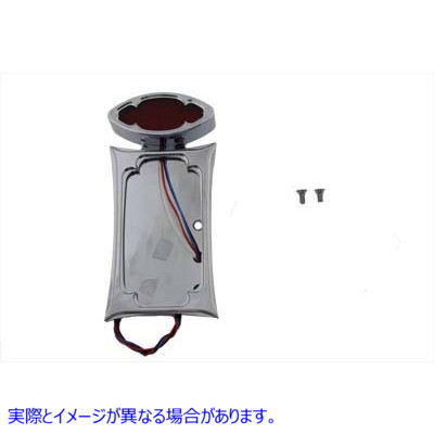 33-0489 クロームビレットLEDテールランプとナンバープレート縦側面 取寄せ Vツイン Chrome Billet LED Tail Lamp and License P