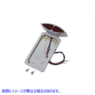 33-0490 クロームビレットLEDテールランプとナンバープレート縦側面 取寄せ Vツイン Chrome Billet LED Tail Lamp and License P