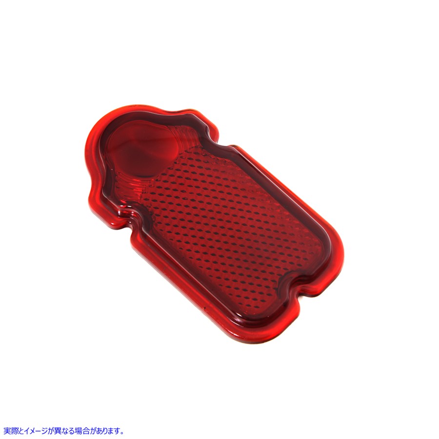 33-0502 レッドガラストゥームストーンテールランプレンズ 取寄せ Vツイン Red Glass Tombstone Tail Lamp Lens (検索用／68090-