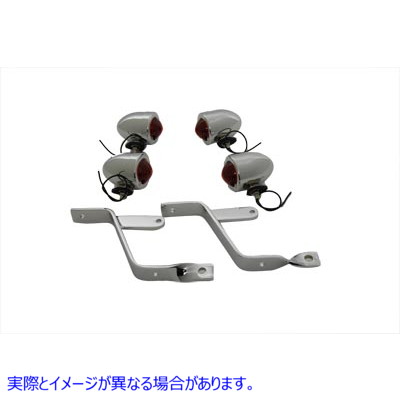 33-0577 キャプテン アメリカ スタイル マーカー ランプ キット (レッド レンズ付き) 取寄せ Vツイン Captain America Style Mar