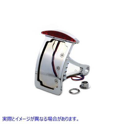 33-0593 クロームスライスLED縦置きテールランプアセンブリ 取寄せ Vツイン Chrome Slice LED Vertical Mount Tail Lamp Assembl