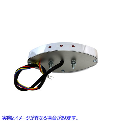33-0605 ワイアット ガトリング クローム LED テールランプ アセンブリ 取寄せ Vツイン Wyatt Gatling Chrome LED Tail Lamp Ass