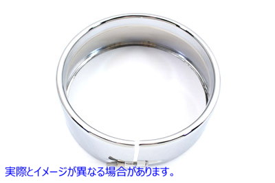 33-0607 5-3/4 インチ アウター ヘッドランプ クローム フレンチ トリム リング 取寄せ Vツイン 5-3/4 inch Outer Headlamp Chro