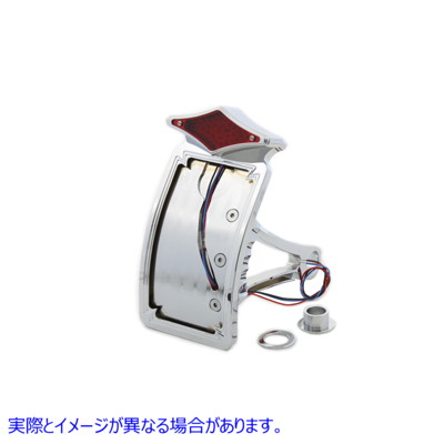 33-0631 ダイヤモンド LED テールランプ アセンブリ垂直曲線スタイル 取寄せ Vツイン Diamond LED Tail Lamp Assembly Vertical