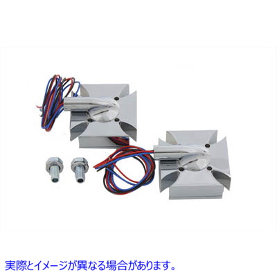 33-0671 クローム マルタ マーカー ランプ セット 取寄せ Vツイン Chrome Maltese Marker Lamp Set (検索用／