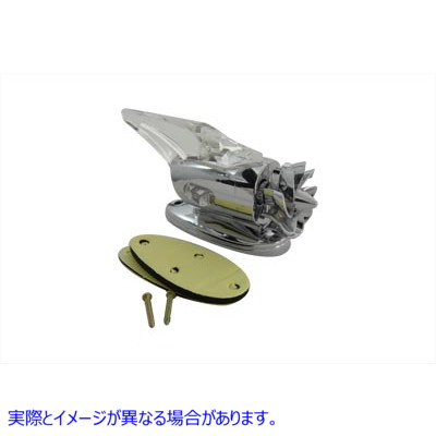 33-0877 クロームファンマーカーランプ レッド 取寄せ Vツイン Chrome Fan Marker Lamp Red (検索用／