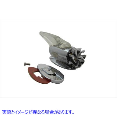 33-0878 クロームファンマーカーランプ ホワイト 取寄せ Vツイン Chrome Fan Marker Lamp White (検索用／