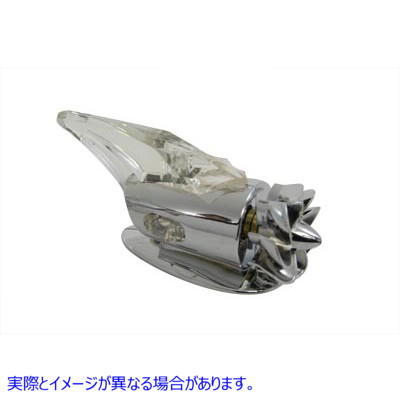 33-0879 クロムアンバーファン式マーカーランプ 取寄せ Vツイン Chrome Amber Fan Operated Marker Lamp (検索用／