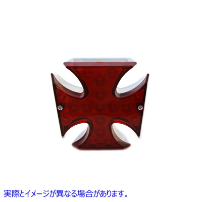 33-0965 マルタ LED テールランプ レッドレンズ付き 取寄せ Vツイン Maltese LED Tail Lamp with Red Lens (検索用／