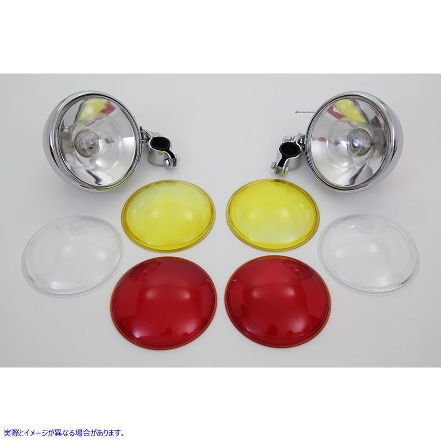 33-1041 クロームスポットランプセット 取寄せ Vツイン Chrome Spotlamp Set (検索用／