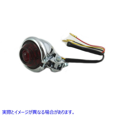 33-1045 クロームLEDバレットスタイルテールランプアセンブリ 取寄せ Vツイン Chrome LED Bullet Style Tail Lamp Assembly (検