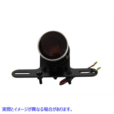 33-1063 ブラック 2 インチ ラウンド テール ランプ 取寄せ Vツイン Black 2 inch Round Tail Lamp (検索用／