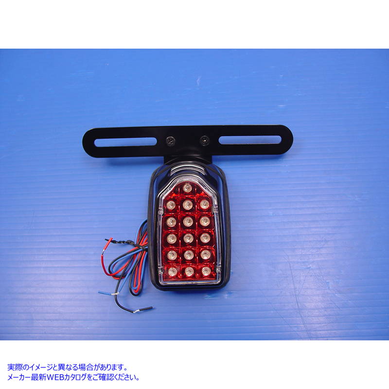 33-1133 ブラック ミニ トゥームストーン テールランプ ブラケット付き 取寄せ Vツイン Black Mini Tombstone Tail Lamp with Br
