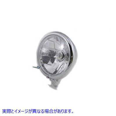 33-1172 クローム 5-3/4 インチ ラウンド ファセット ヘッドランプ アセンブリ 取寄せ Vツイン Chrome 5-3/4 inch Round Faceted