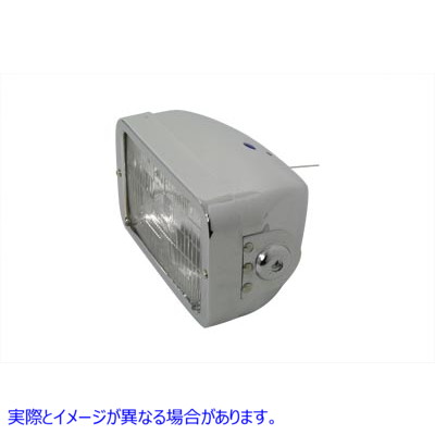 33-1211 4-1/2 インチ ヘッドランプ 角型キャディ タイプ クローム 取寄せ Vツイン 4-1/2 inch Headlamp Rectangular Caddy Type