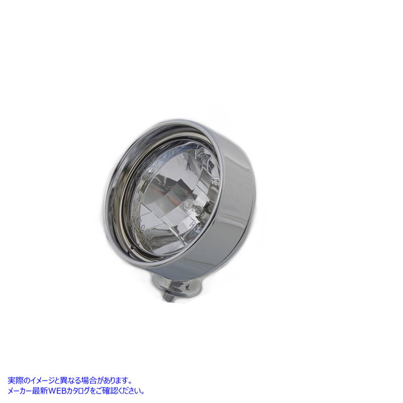 33-1245 クローム 4 インチ スポットランプ H-3 電球はめ込み式 取寄せ Vツイン Chrome 4 inch Spotlamp with H-3 Bulb Inset Ty