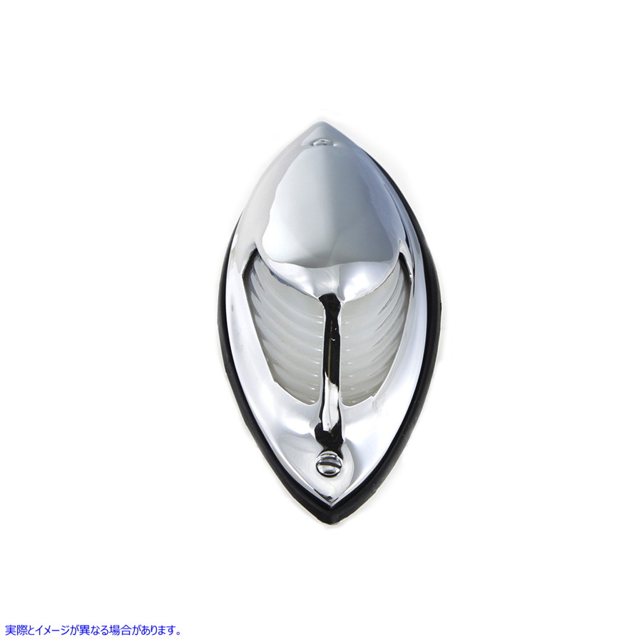 33-1250 ガラスレンズ付きレプリカフロントフェンダーランプ12ボルト 取寄せ Vツイン Replica Front Fender Lamp with Glass Len