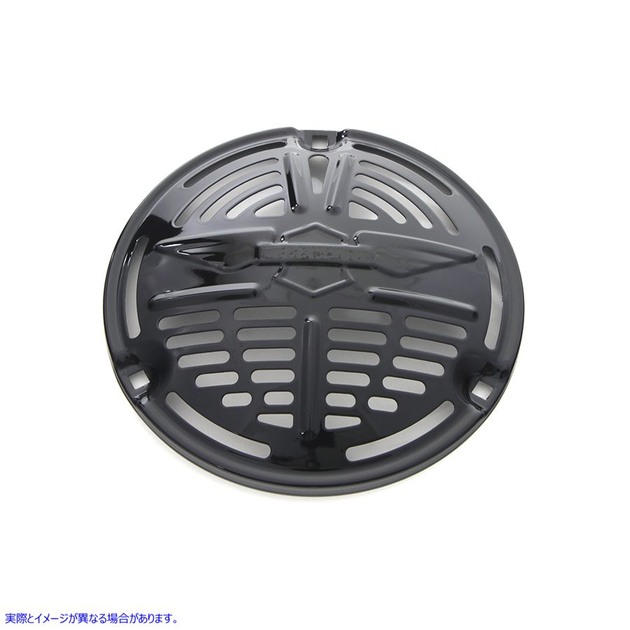 33-1281 ブラックウイングホーンカバー 取寄せ Vツイン Black Wing Horn Cover (検索用／