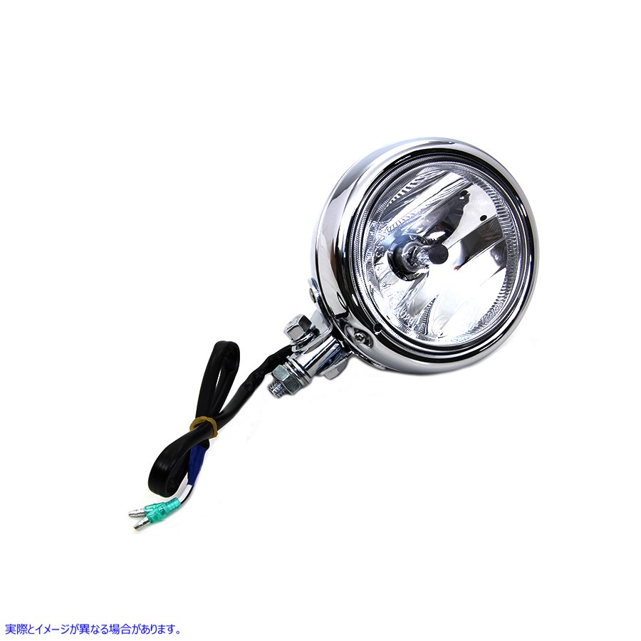 33-1302 ダイヤモンドカット H-3 スポットランプ クリアレンズ付き 取寄せ Vツイン Diamond Cut H-3 Spotlamp with Clear Lens (