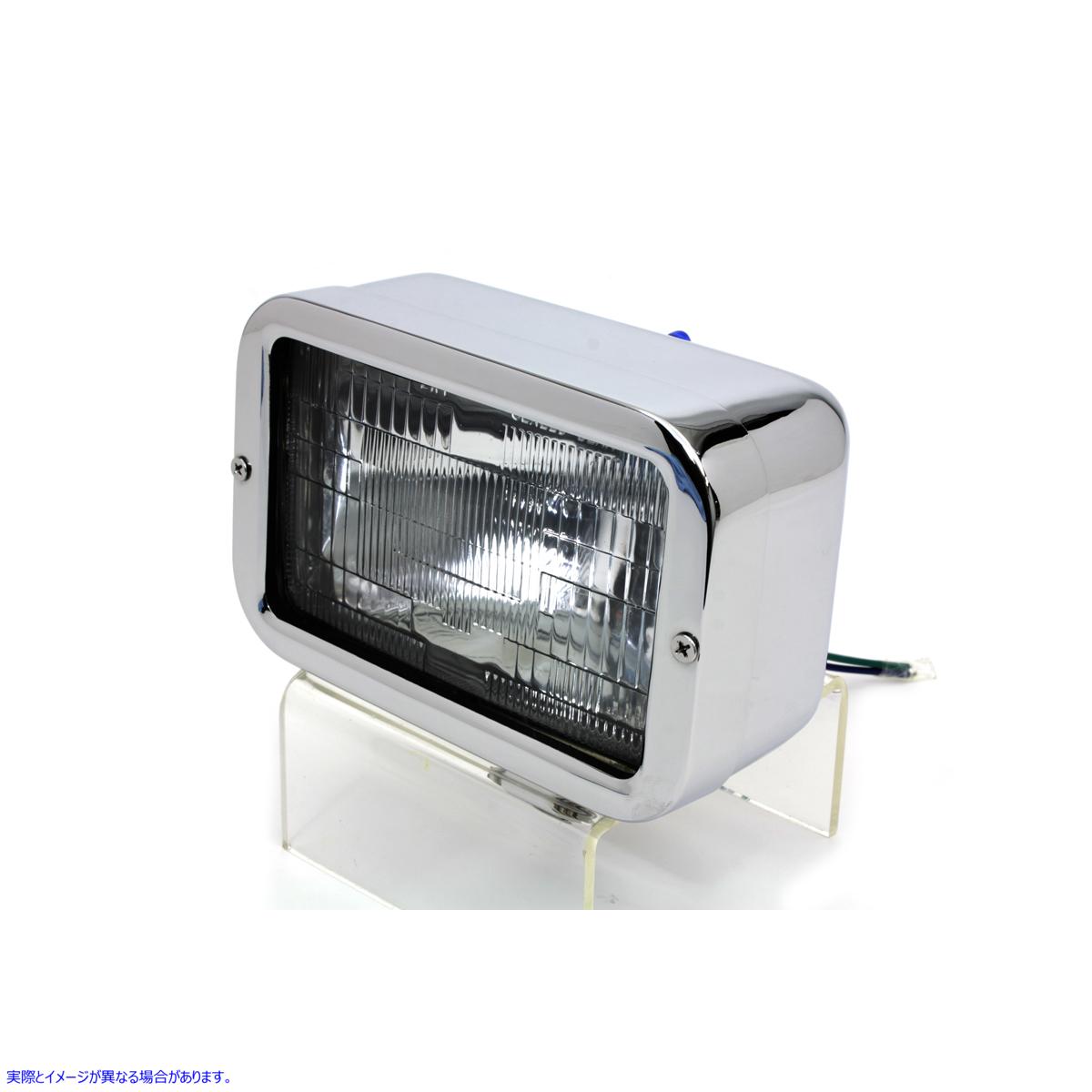 33-1323 Caddy 12 ボルト ボトムマウント ヘッドランプ (電球付き) 完成品 取寄せ Vツイン Complete Caddy 12 Volt Bottom Mount