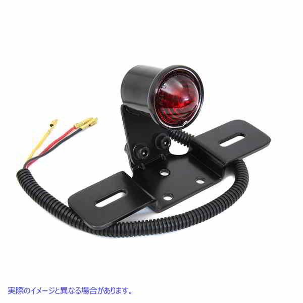 33-1326 ブラックラウンドテールランプ 取寄せ Vツイン Black Round Tail Lamp (検索用／
