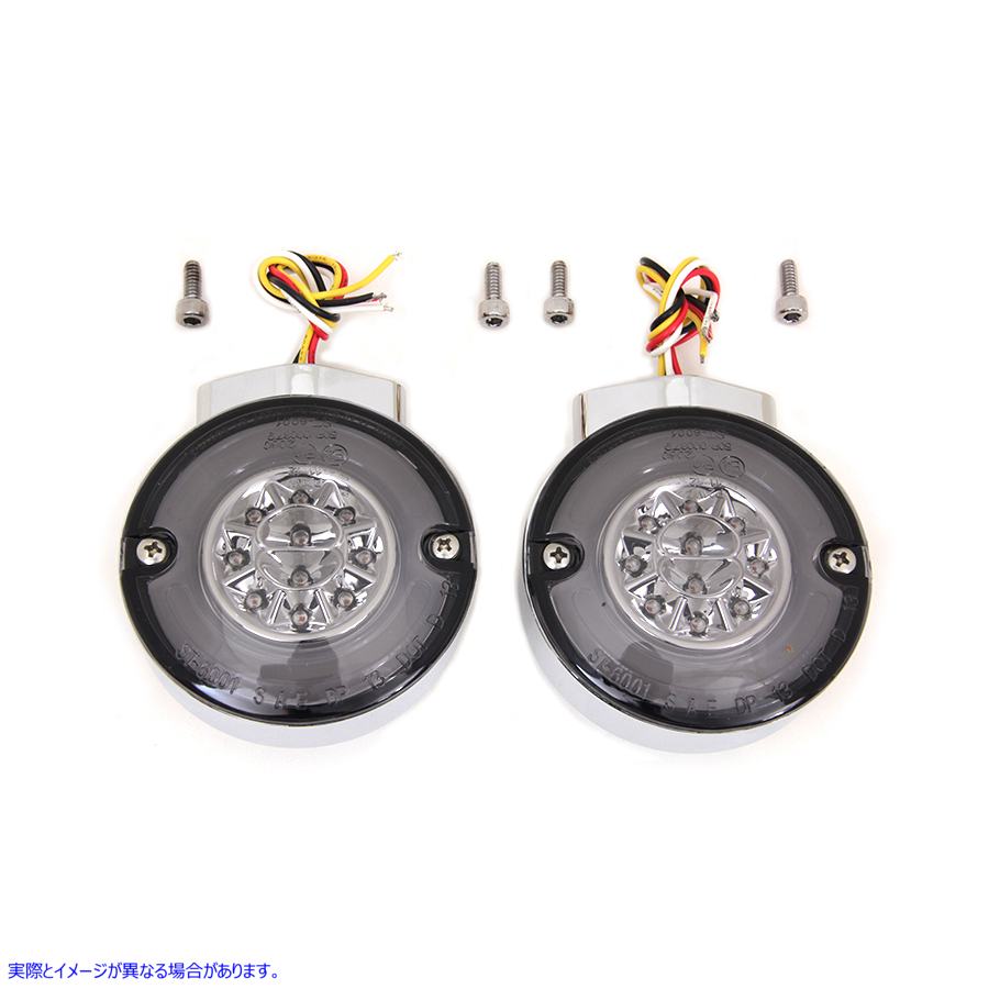33-1440 クローム LED ウインカー コンボ アセンブリ セット 取寄せ Vツイン Chrome LED Turn Signal Combo Assembly Set (検索
