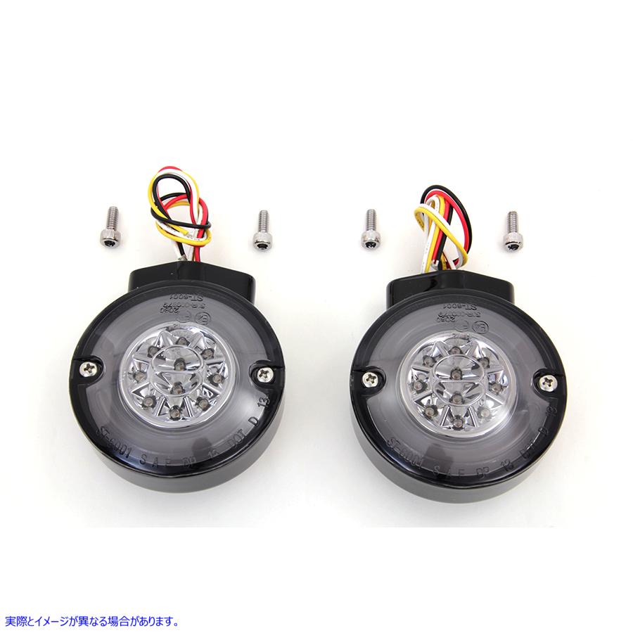33-1444 ブラック LED ウインカー コンボ アセンブリ セット 取寄せ Vツイン Black LED Turn Signal Combo Assembly Set (検索用
