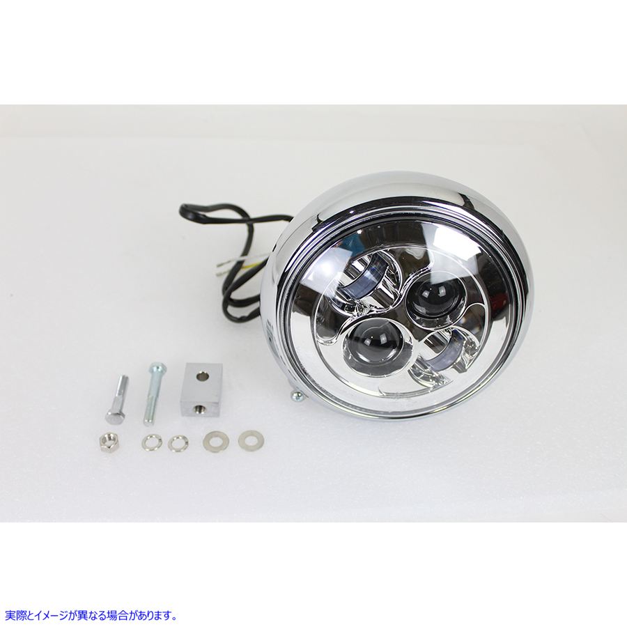 33-1454 7 インチ LED FLST ヘッドランプ アセンブリ クローム 取寄せ Vツイン 7 inch LED FLST Headlamp Assembly Chrome (検索