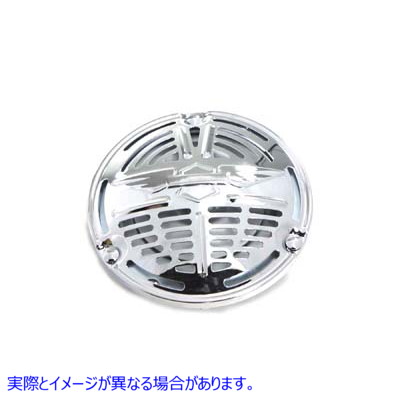 33-1460 デルコ レミー クローム 6 ボルト ホーン ウィング 取寄せ Vツイン Delco Remy Chrome 6 Volt Horn Wing (検索用／69001