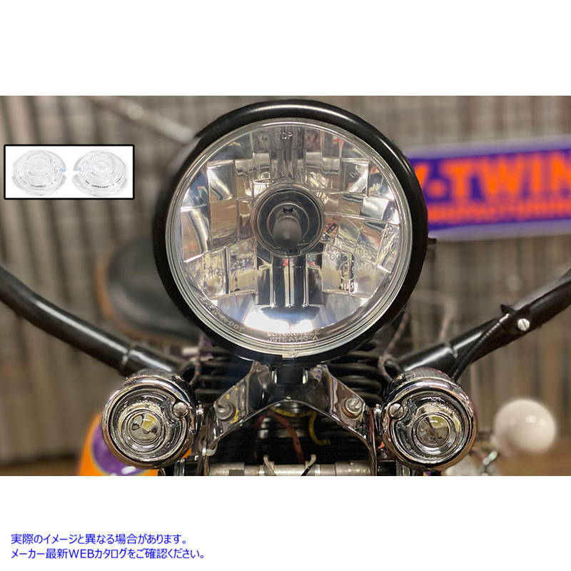 33-1463 レプリカガイドバレットマーカーランプセット クリア 取寄せ Vツイン Replica Guide Bullet Marker Lamp Set Clear (検