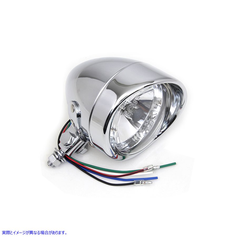 33-1466 4 インチ丸型ヘッドランプ 12 ボルト 取寄せ Vツイン 4 inch Round Headlamp 12 Volt (検索用／