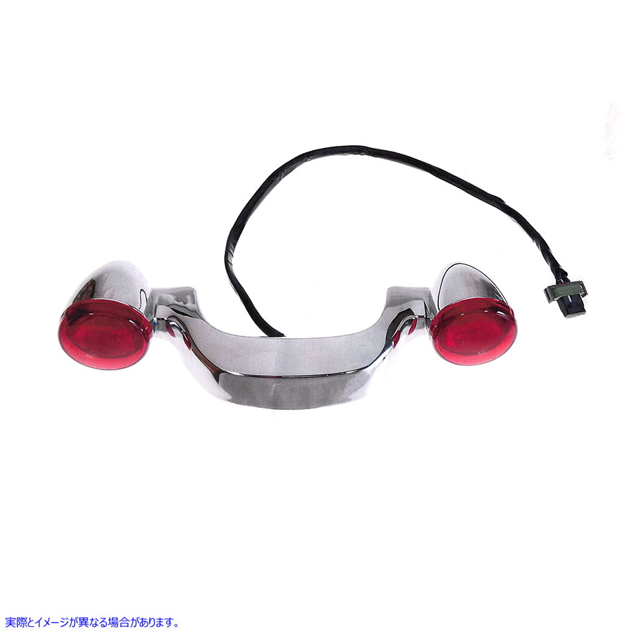 33-1480 クロームブレットリアウインカーバーとナンバープレート 取寄せ Vツイン Chrome Bullet Rear Turn Signal Bar and Licen