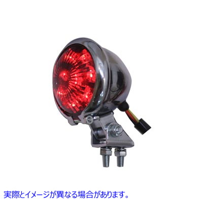 33-1526 丸型 LED テールランプ レッドレンズ付き 取寄せ Vツイン Round LED Tail Lamp with Red Lens (検索用／