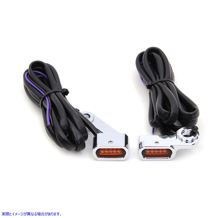 33-1563 クロームLEDウインカーセット 取寄せ Vツイン Chrome LED Turn Signal Set (検索用／