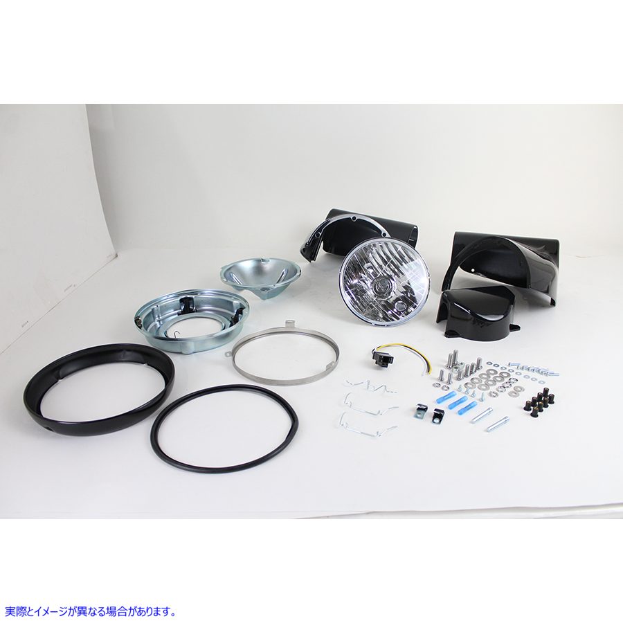 33-1568 ヘッドランプカウルキット ブラック 取寄せ Vツイン Headlamp Cowl Kit Black (検索用／
